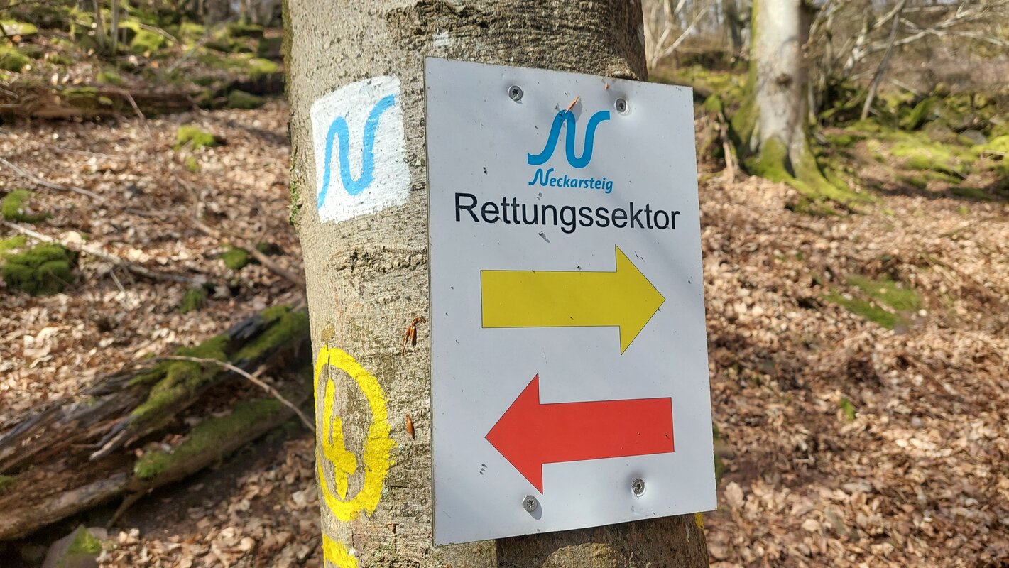 Neckarsteig Sicherheitshinweis Wilder Waibelsberg Neunkirchen