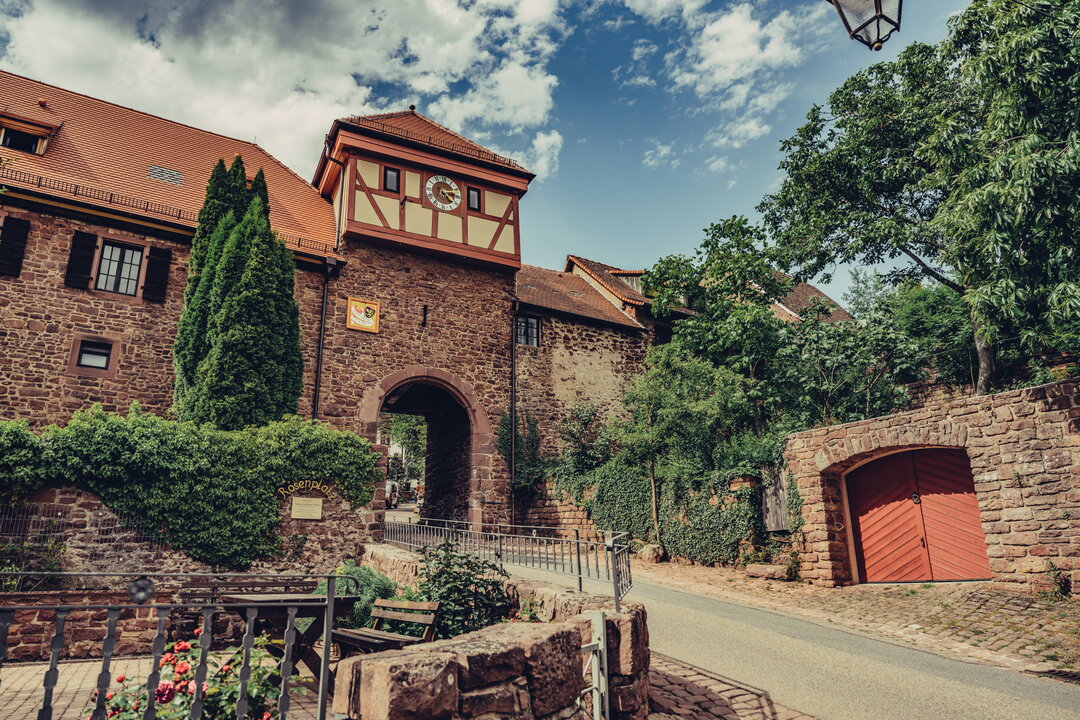 Dilsberg Torturm mit Jugendherberge